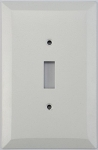 Jumbo Matte White 1 Gang Toggle Switch Plate
