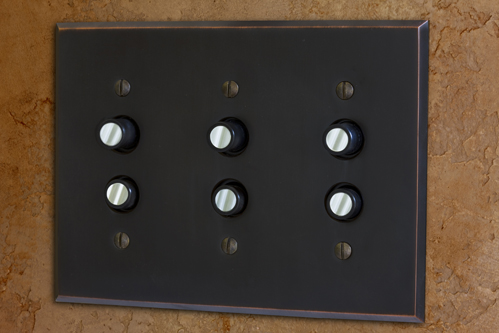 Clic Accents Inc Pushon Lightswitches And Dimmers 3 Gang Wallplate